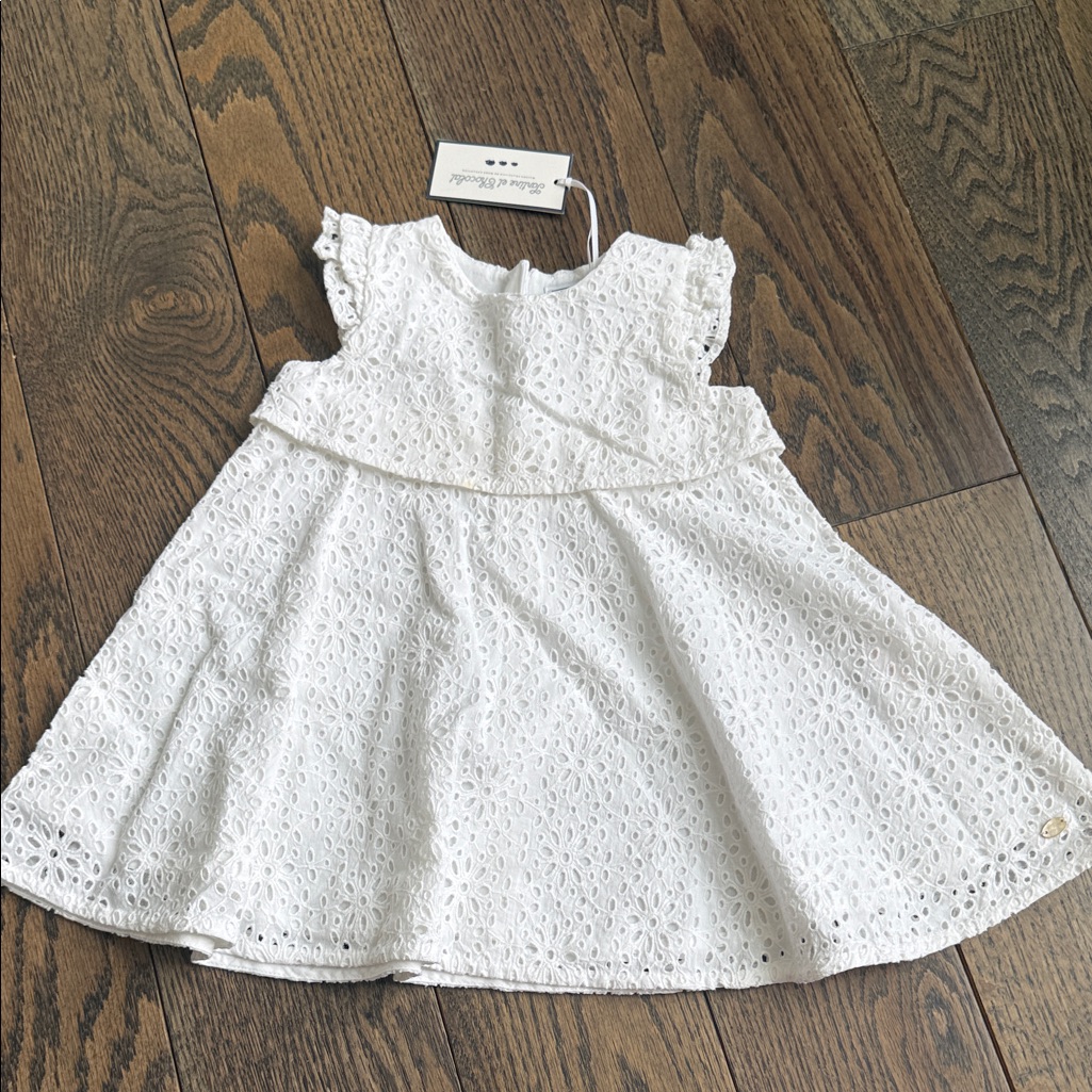 Elegant White Eyelet Baby Dress 18-24 2t Tartine Et Chocolat Nwt Spring Easter